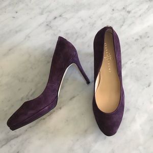 Ivanka Trump plum purple suede platform pump sz 9